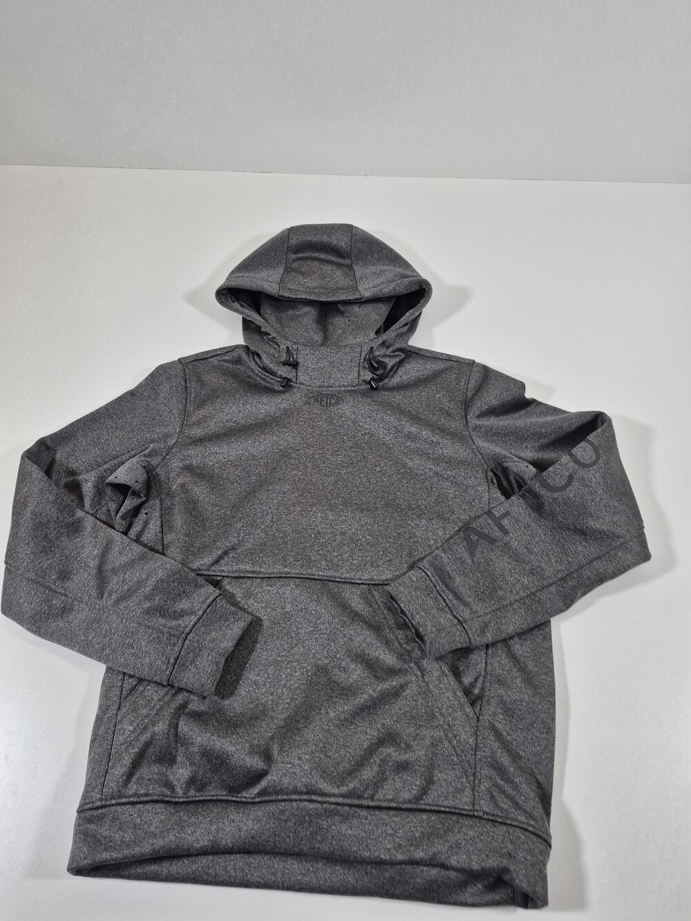 AFTCO Men's Fishing Reaper Pullover Hoodie Sweatshirt Size Small Gray Gaiter